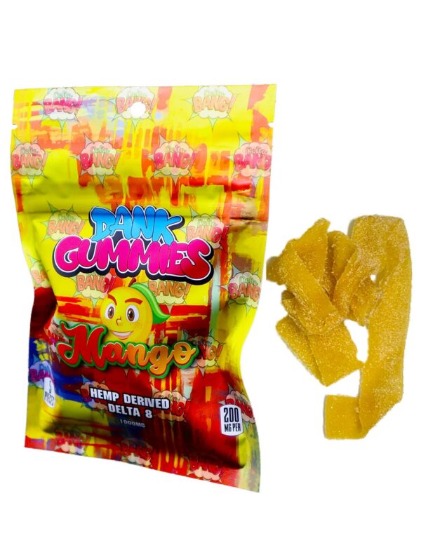 Delta-8 Dank Gummies – Mango Gummy Belts 1000mg