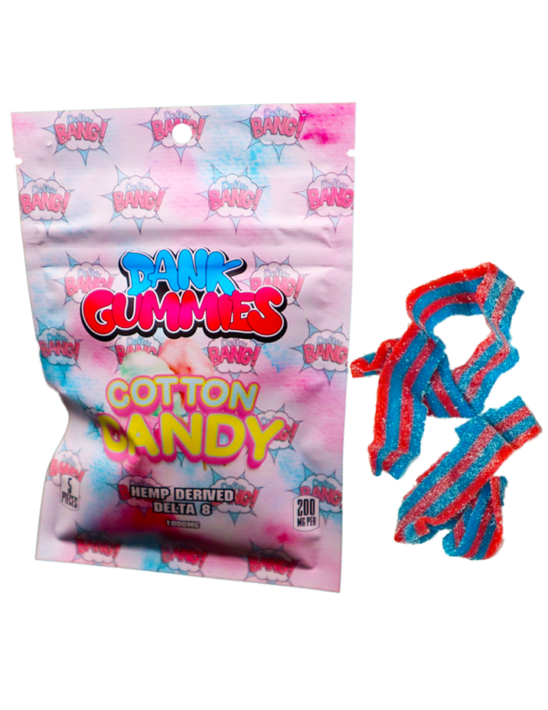 Delta-8 Dank Gummies- Cotton Candy Gummy Belts 1000mg