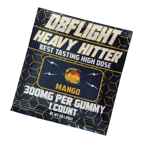 D8Flight Heavy Hitter – D8 300mg Gummy – Single Ct Bag – Mango